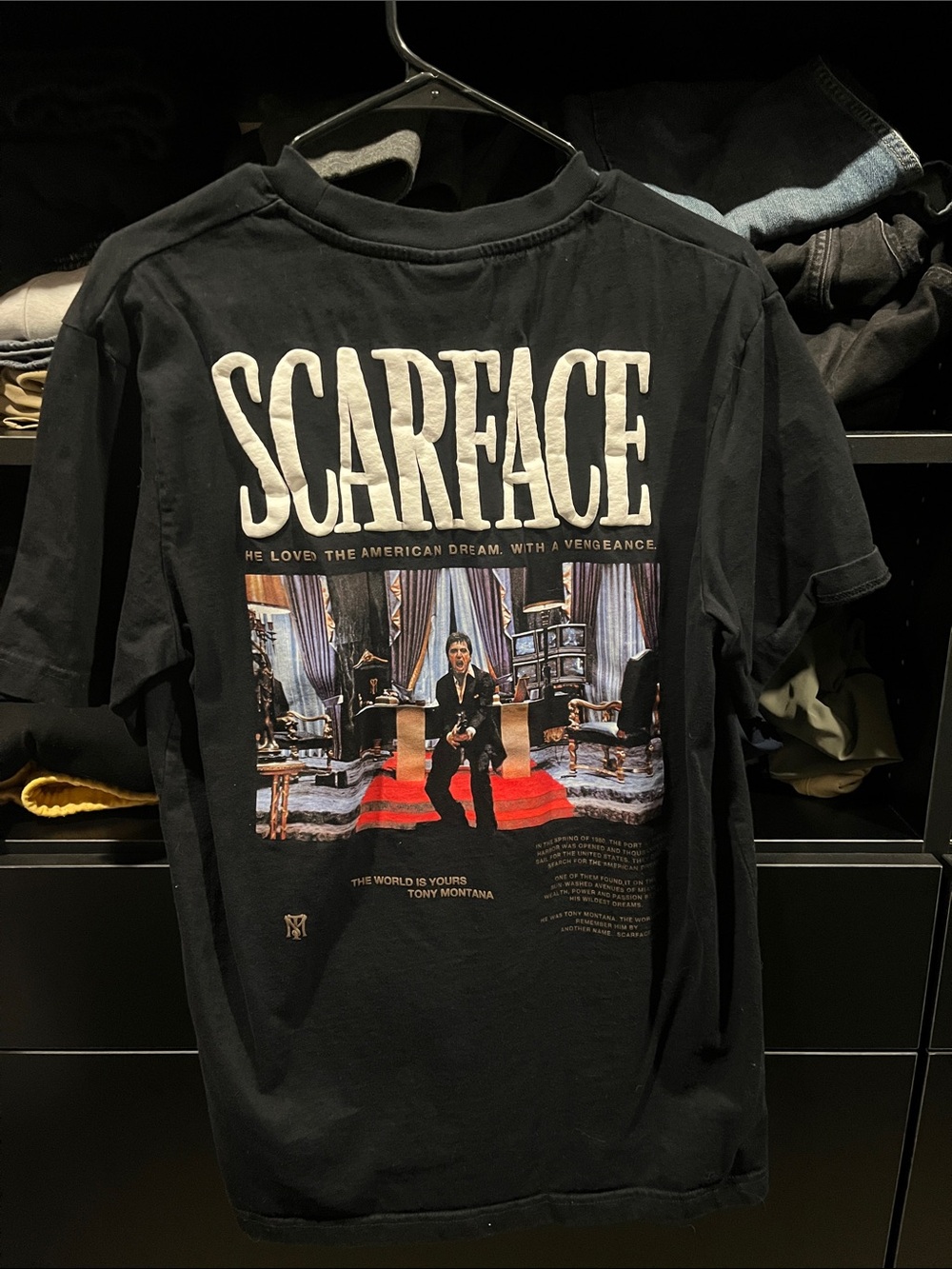 Scarface Black Graphic Tee - Classic Movie Poster Shirt